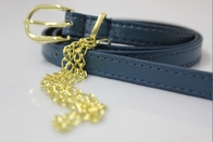 تان البحرية ليوبارد القماش بو الأحزمة، الأحزمة الخياطة سلسلة الذهب للفتيات