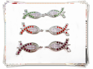 متعدد الألوان كريستال السمك سحر قلادة قلادة مصنوعة يدويا صنع المجوهرات