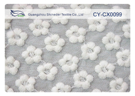 شكل زهرة الأبيض مطرز أقمشة الدانتيل لفستان الزفاف CY-CX0099