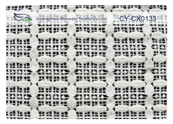 120cm العرض مطرزة نسيج الدانتيل ، يتوهم الدانتيل النسيج CY-CX0133
