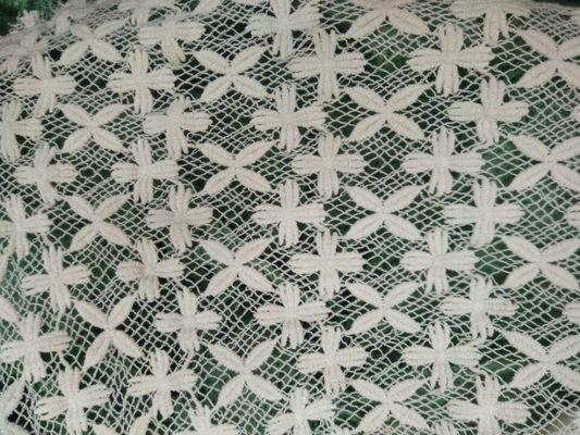1.3M عرض طبيعة النسيج الدانتيل القطن للملابس والأزياء SGS