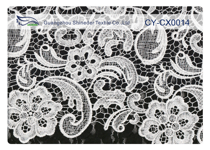 OEM / ODM مخصص نايلون مطرز أقمشة الدانتيل لفستان CY-CX0014
